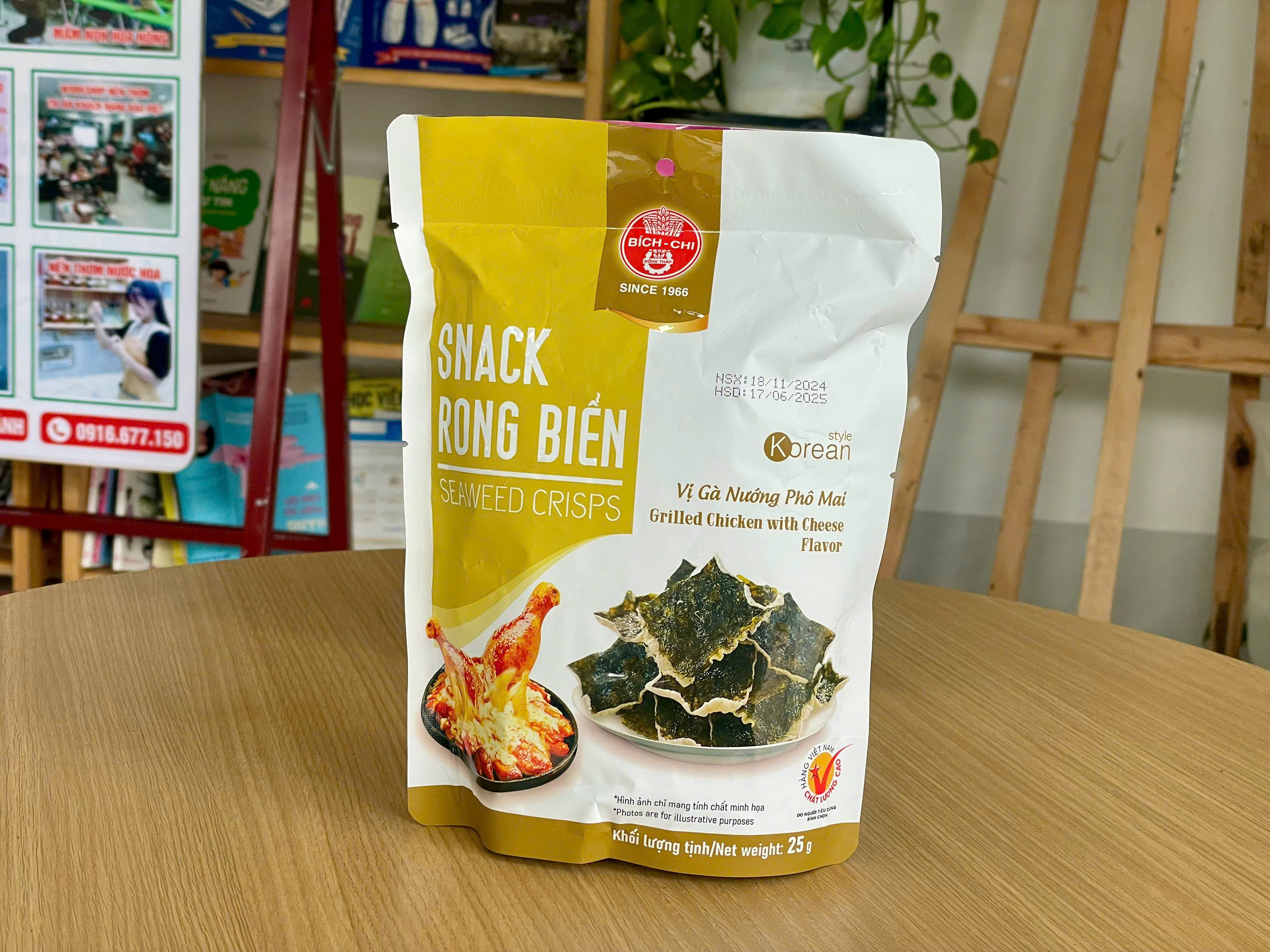 Một số thông tin về Snack rong biển biển vị gà nướng phô mai-Bích Chi